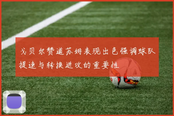 戈贝尔赞道苏姆表现出色强调球队提速与转换进攻的重要性